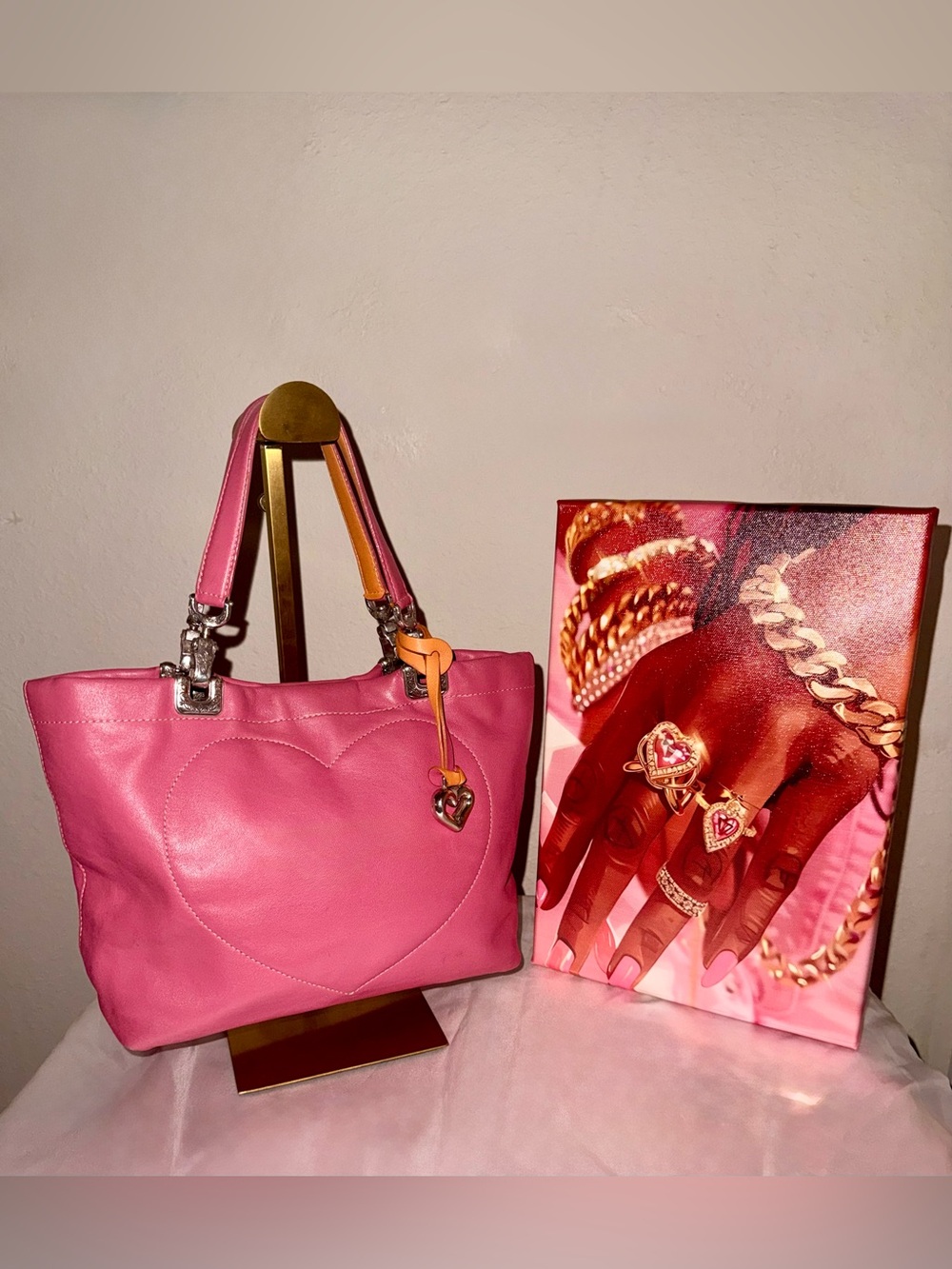 Like New - Vintage Brighton “Jodi Heart” Reversible Tote Bag